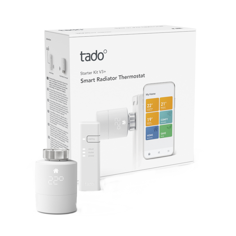 Onlineshop der Stadtwerke Troisdorf, Smartes Heizkörper-Thermostat V3  (Starter Kit) tado + 2er Pack Smarte Thermostate tado